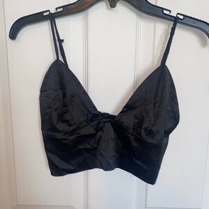 Elegant Black Satin Bralette